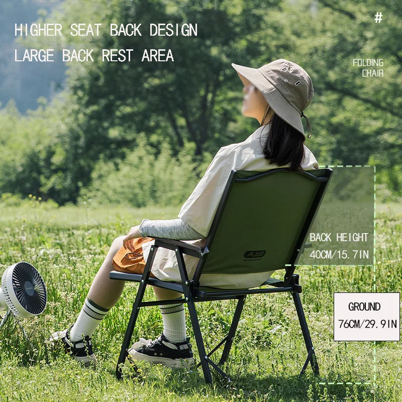 Folding Lounge Camping Chair Kemit Style Green