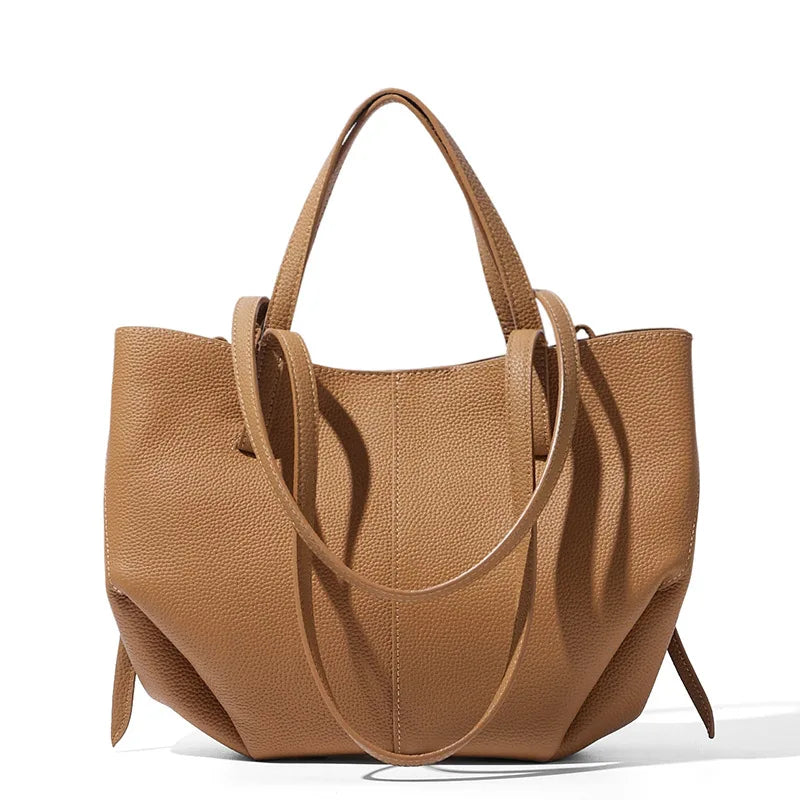 Genuine Leather Soft Tote Bag