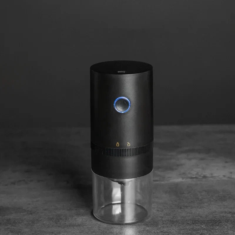USB Rechargeable Burr Coffee Grinder Adjustable Precision Grinding Black
