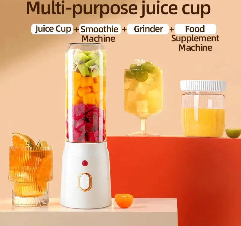 500ML Portable Electric Blender High-Speed USB Juicer Cup White