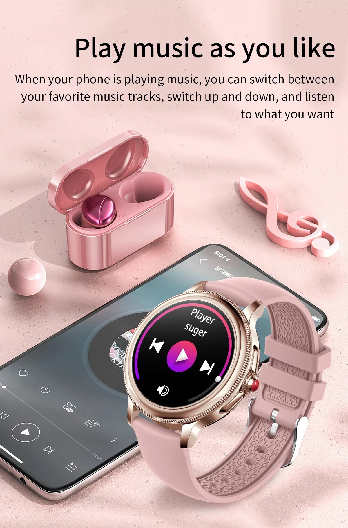 Womens Smart Watch with BT Call