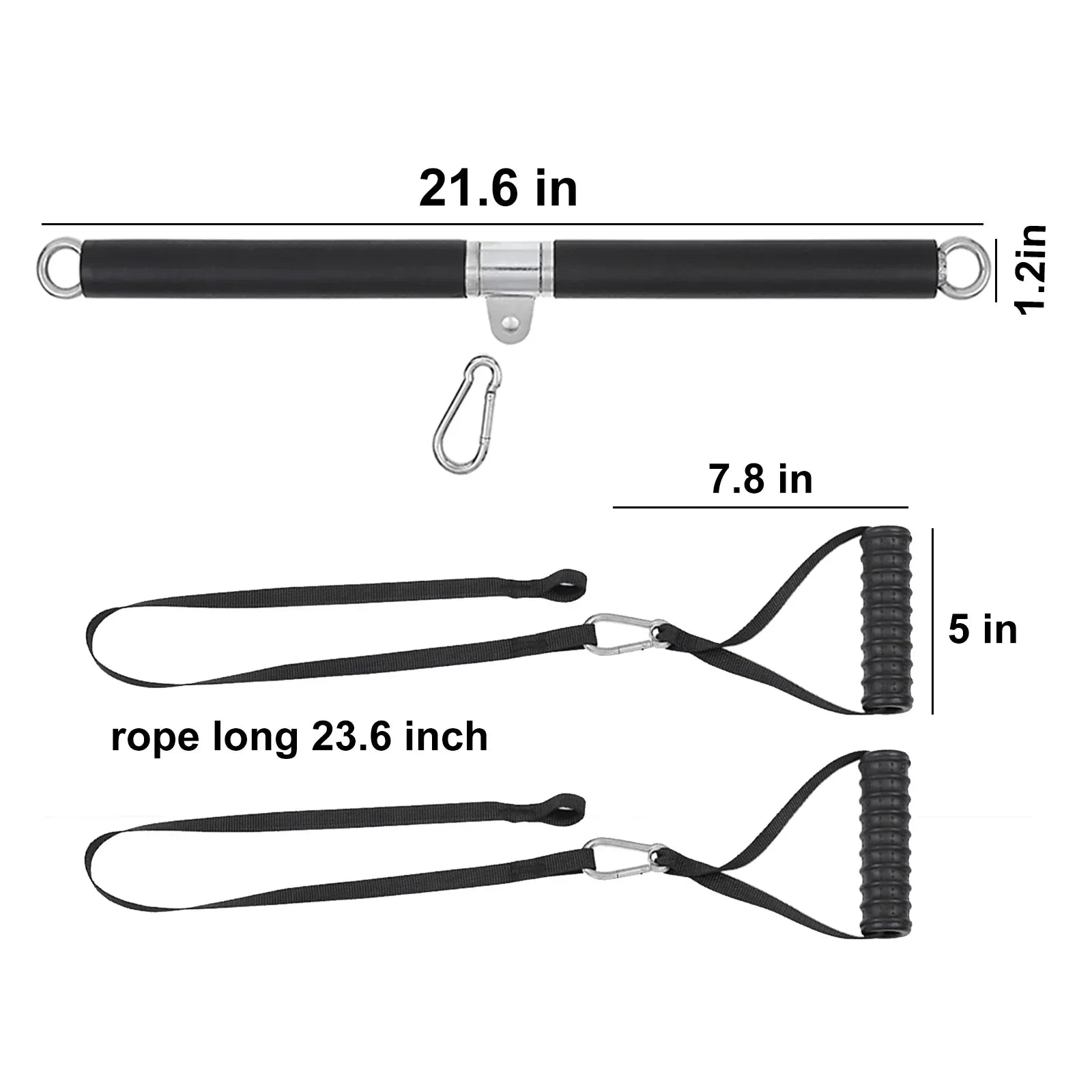 Tricep Rope Pulldown Attachment Black