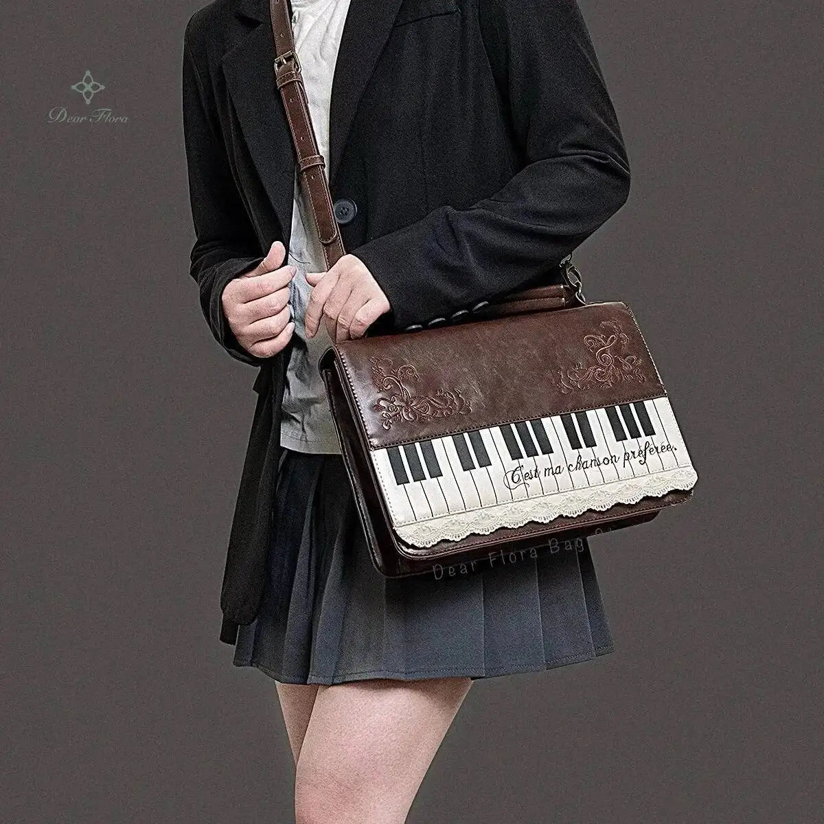 Vintage Piano Crossbody Bag