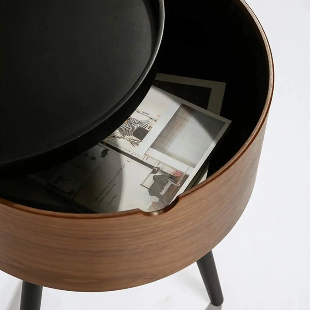 Modern Barrel-Style Bedside Table & Coffee Table with Ample Storage Space