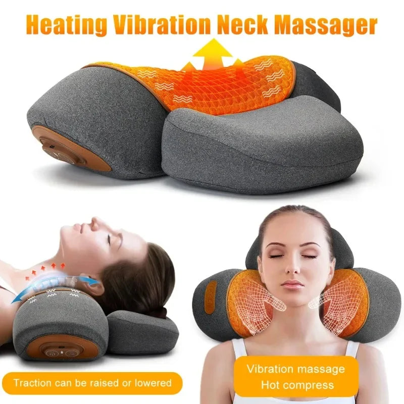 Electric Neck Massager Pillow Grey