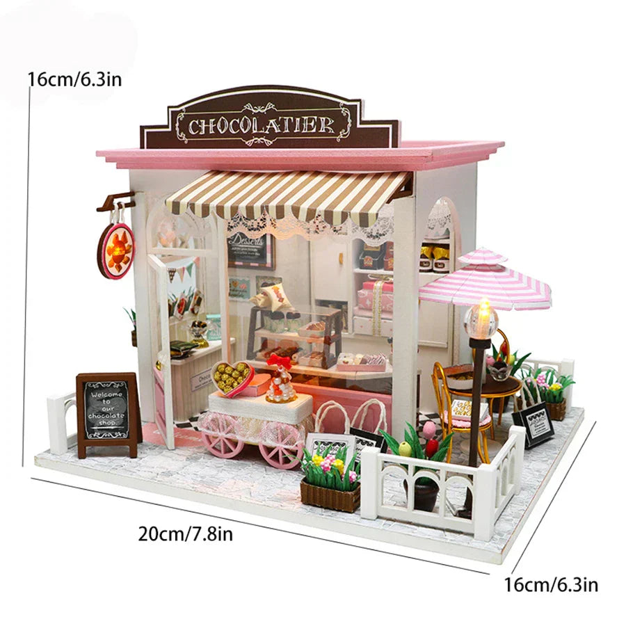 DIY 3D Shop Puzzle Mini House Assembly Kit