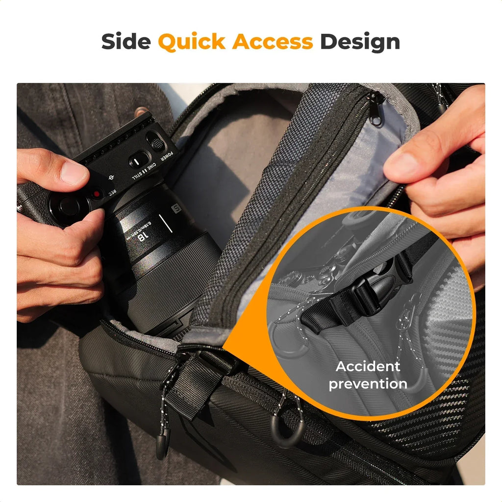 10L Hardshell Camera Sling Bag Grey
