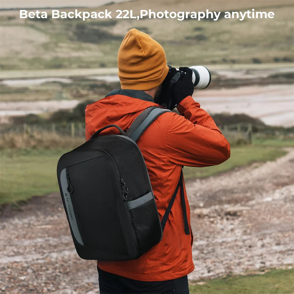 22L Photography Camera Backpack Black