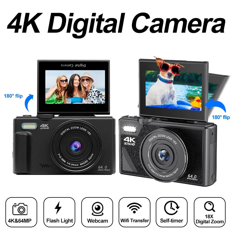Digital Camera with Zoom Autofocus Black