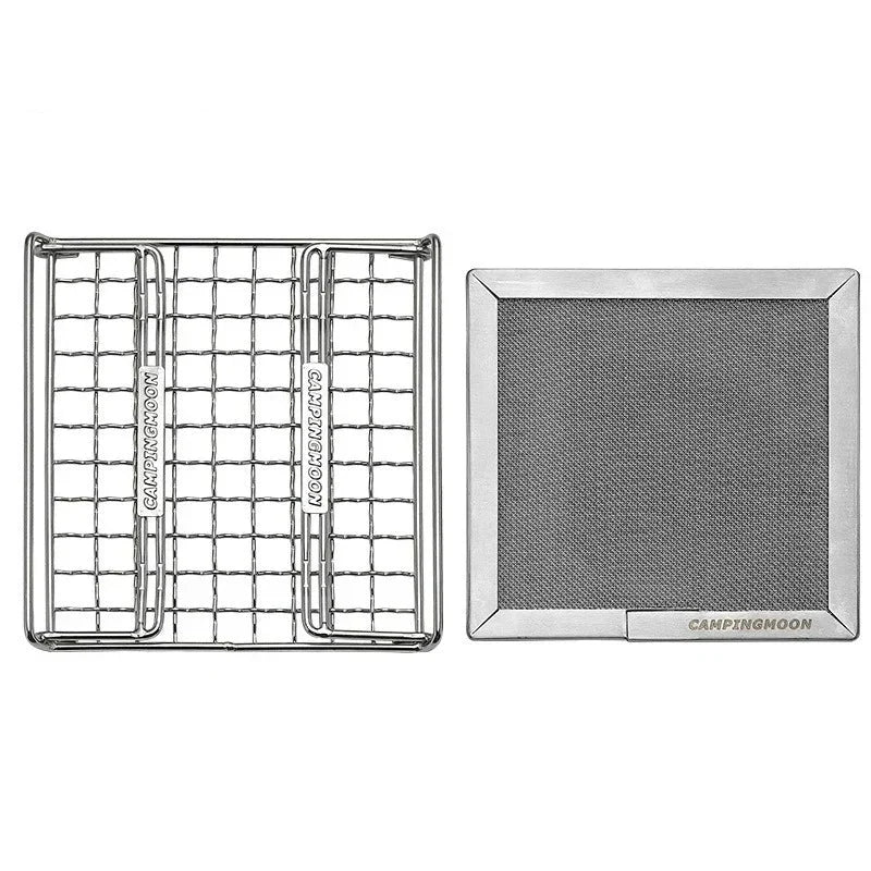 Stainless Steel Folding Toast Grill Net Gas Stove Grill Silver