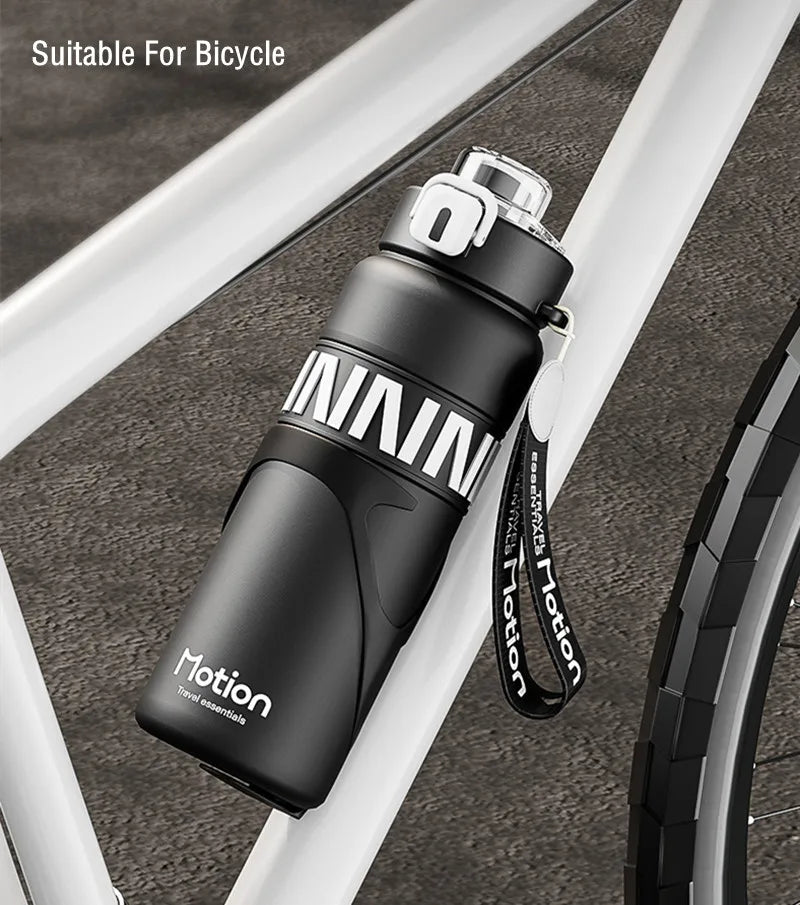 800ML Sports Vacuum Flask with Straw Black