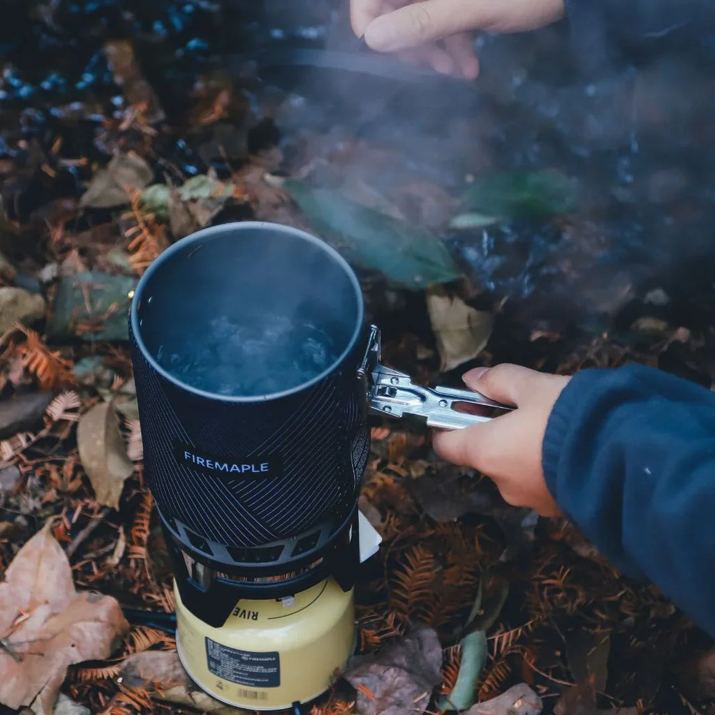 All-in-One Camping Stove with Piezo Ignition Black