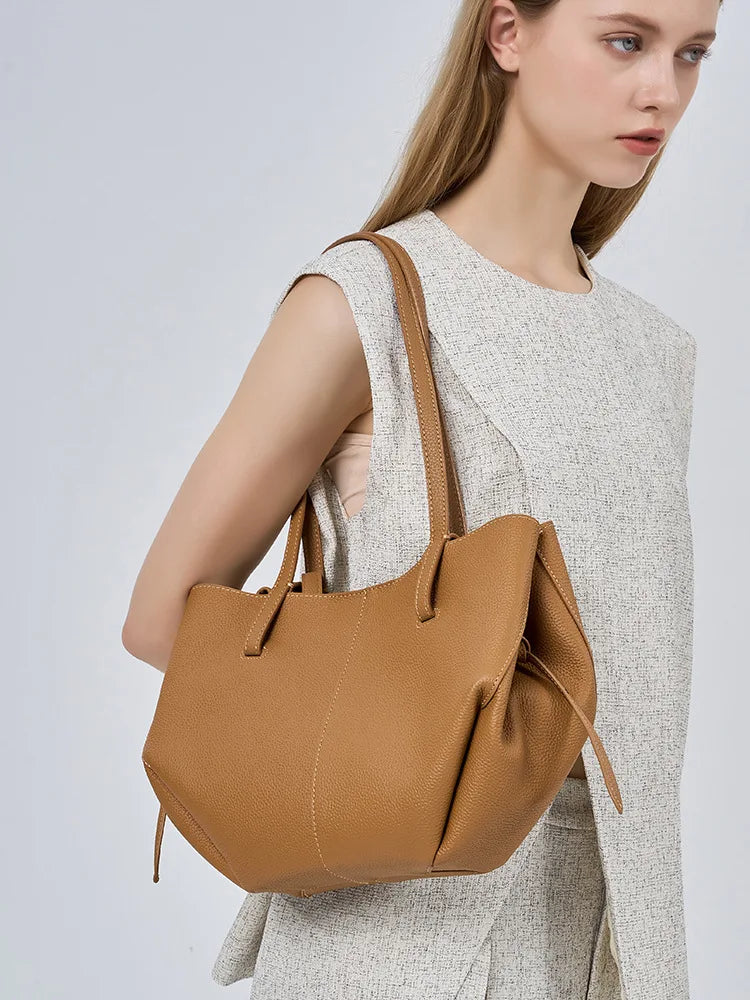 Genuine Leather Soft Tote Bag