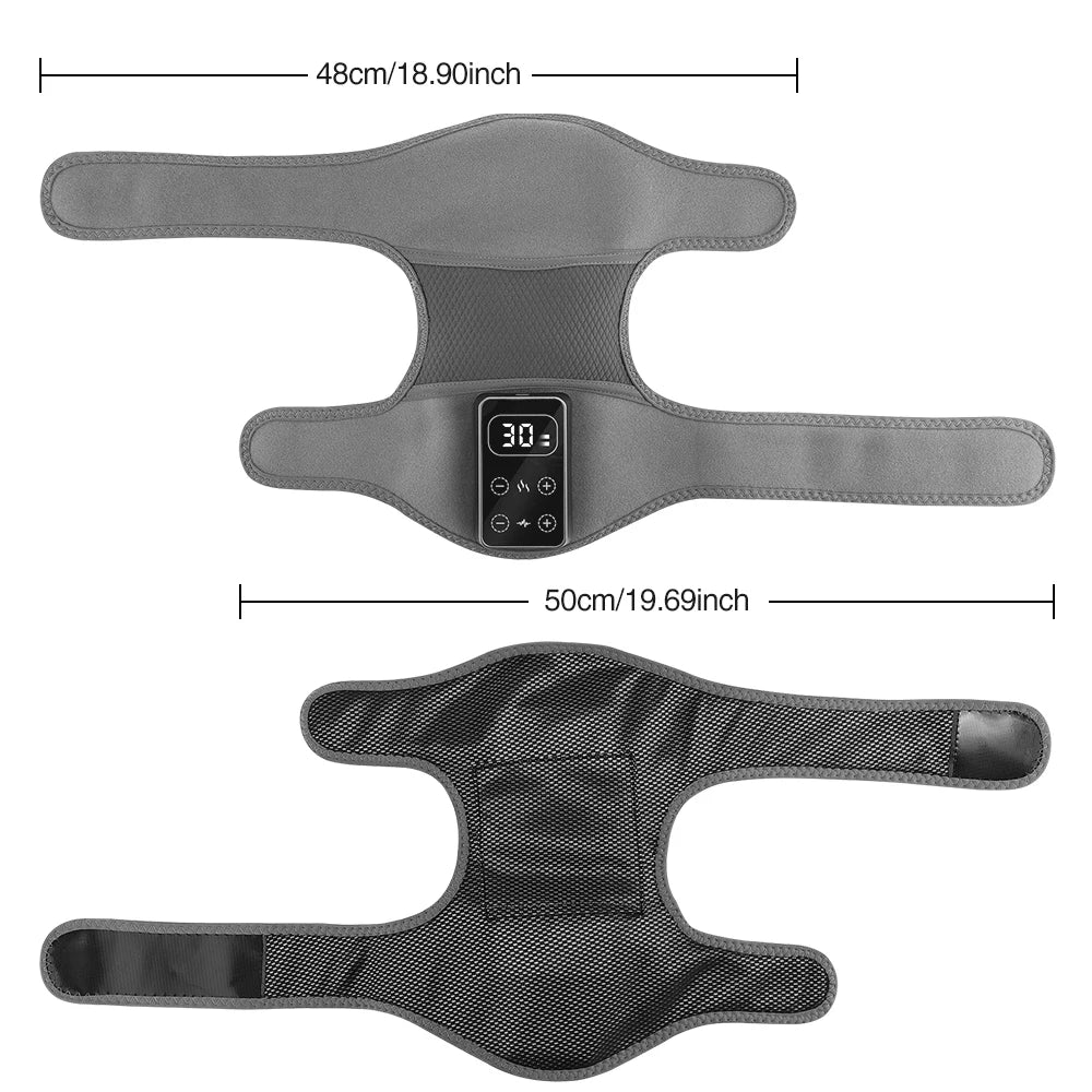 2Pcs Electric Knee Massager Grey