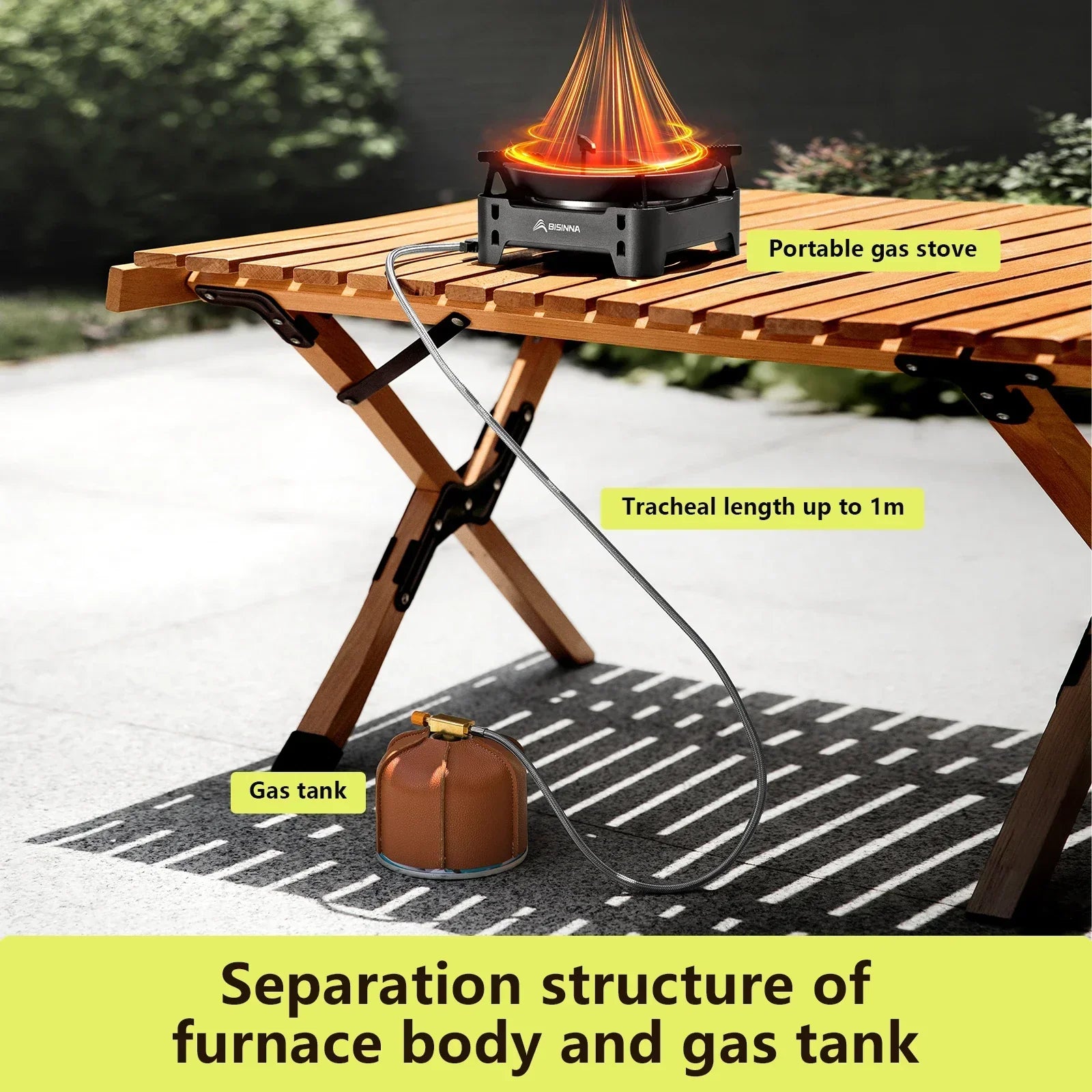 3600W Infrared Camping Gas Stove Black
