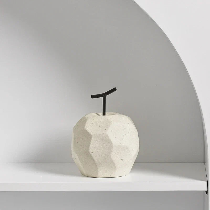 Ceramic Fruit Ornaments: Elegant Apple and Pear Decor for Stylish Living Spaces