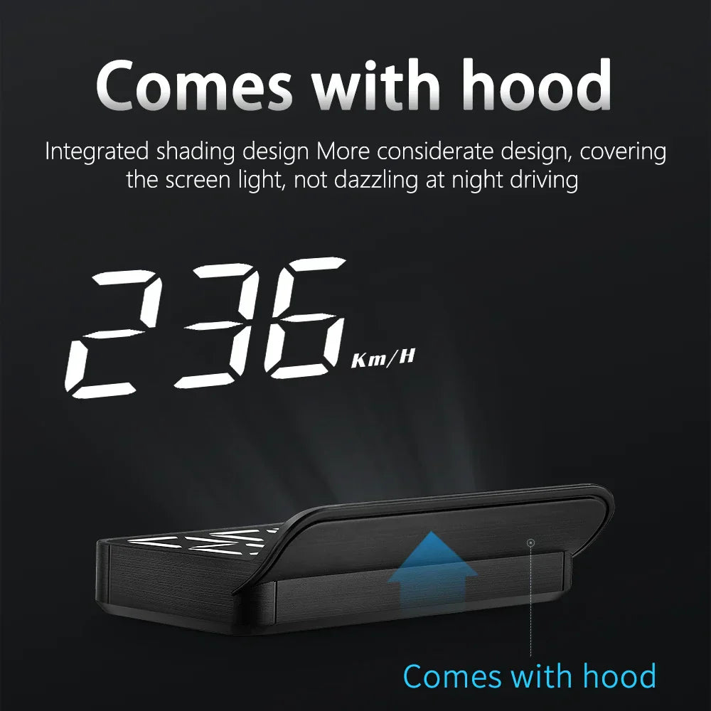 M3 Car HUD Display High Definition Windshield Projection Black