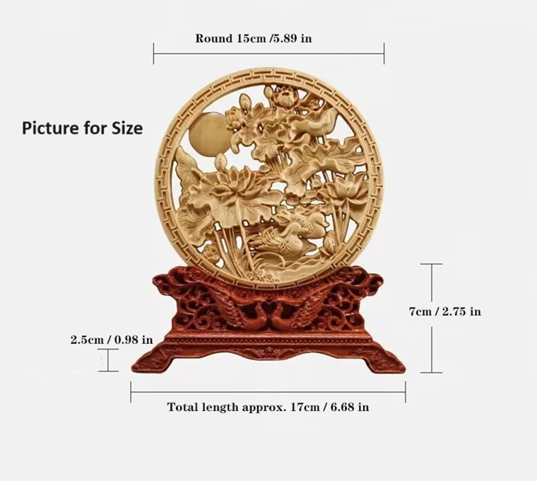 Dragon & Phoenix Solid Wood Statue: Artful Home Decor