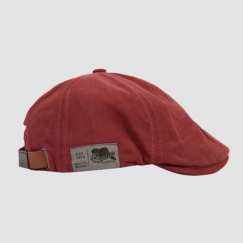 Vintage British Ivy Flat Cap Cotton Linen Beret