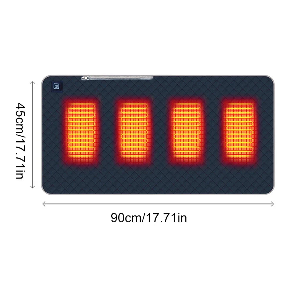USB Rechargeable Heated Camping Chair Pad with 4 Heating Zones