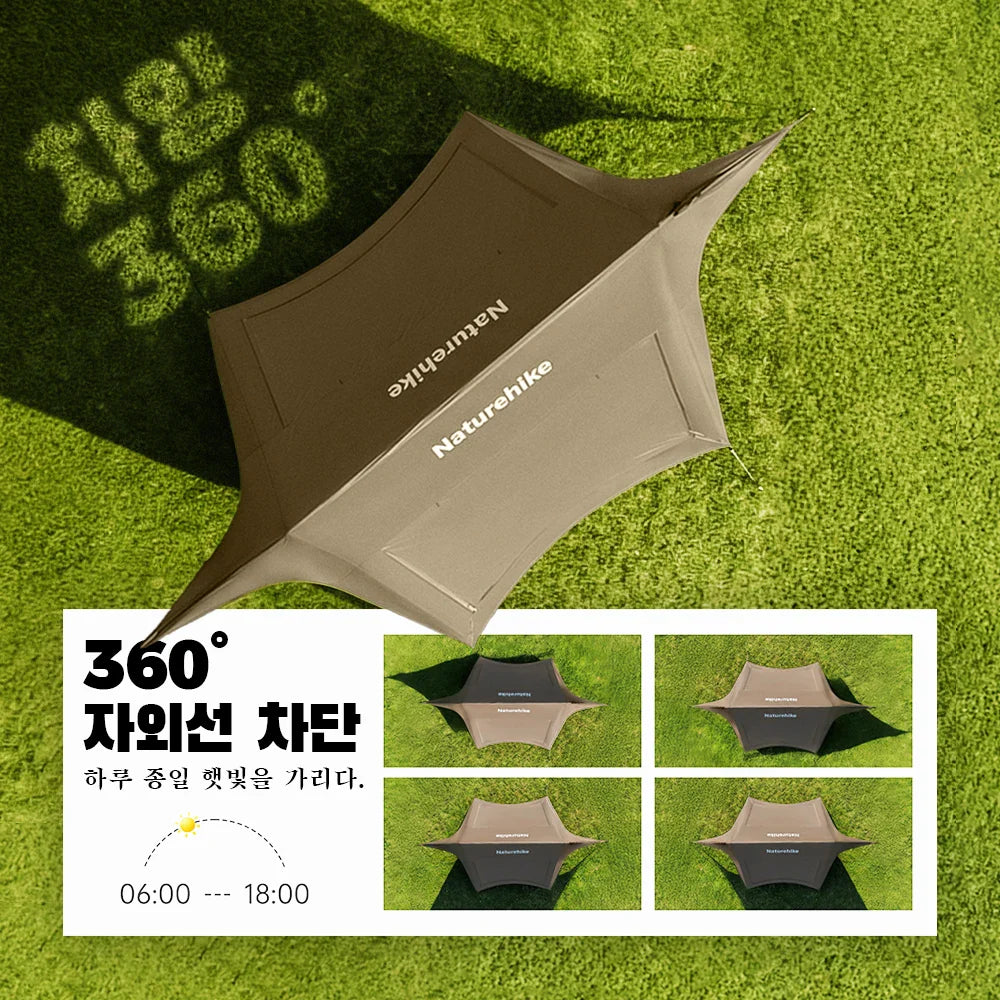 Large Camping Sun Shelter Canopy – 12-Person Outdoor Awning Tent with Screen Window