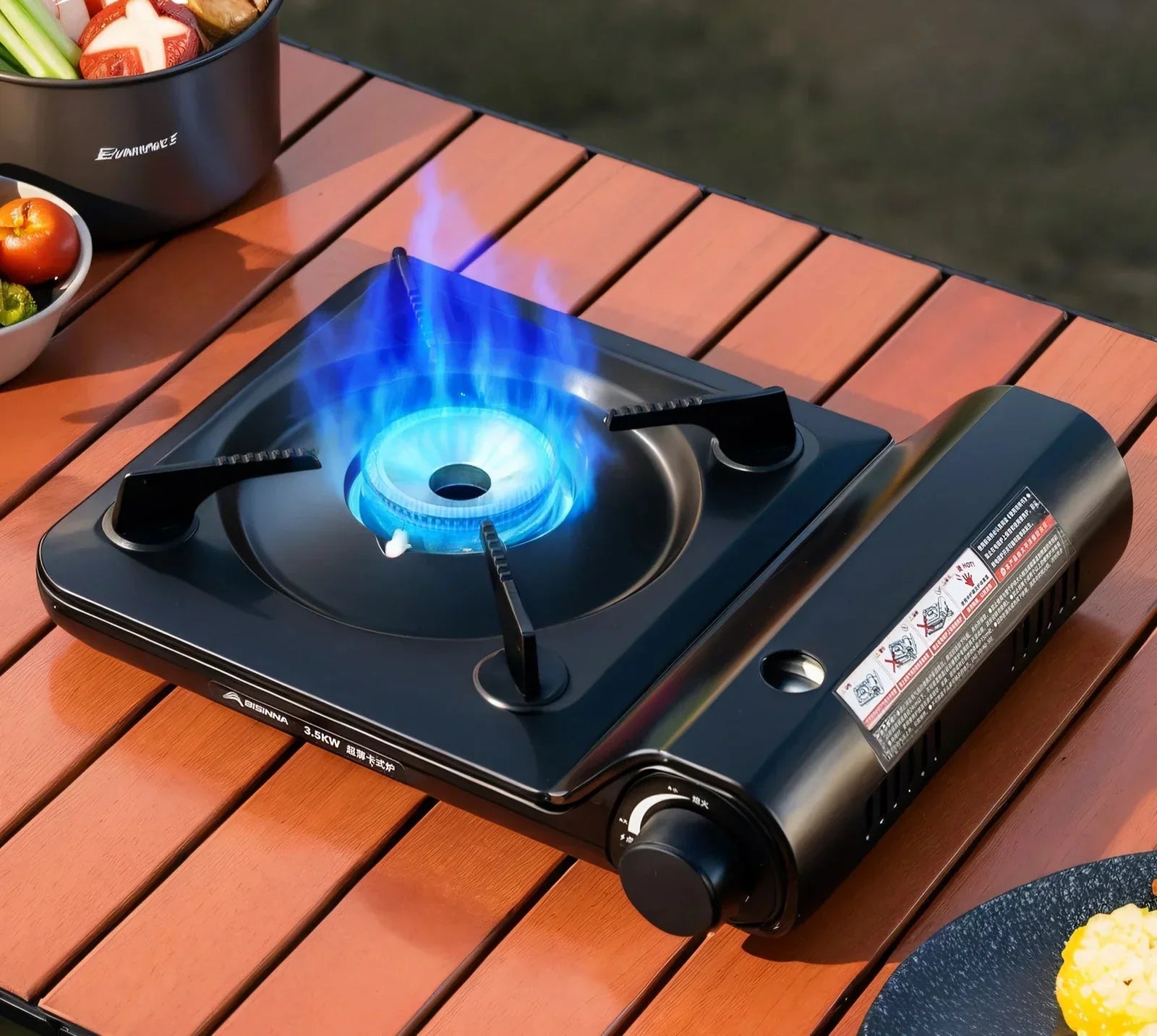 3500W Portable Butane Gas Stove Black