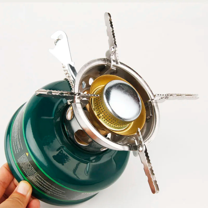 Camping Gasoline Stove with Silencer Green