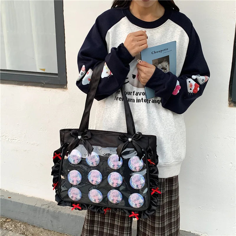 Cute Anime-Inspired Tote Crossbody Bag