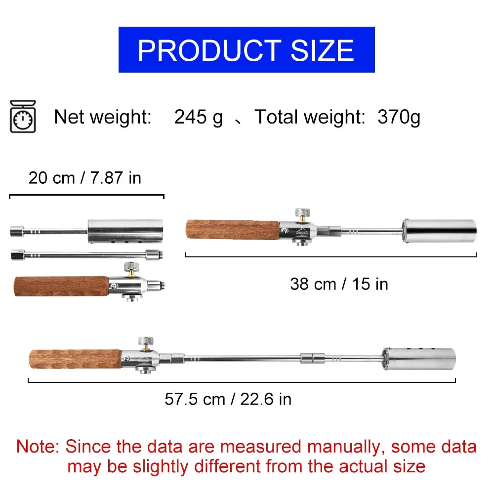 Long Handle Camping Fire Starter Torch – Detachable Stainless Steel Fire Ignition Tool