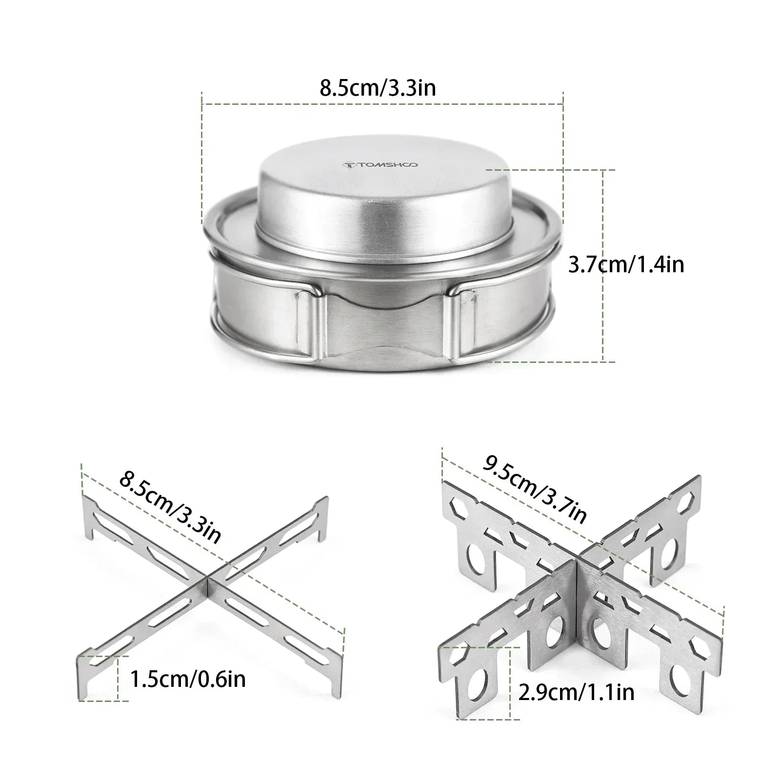 Camping Alcohol Stove w Cross Stand