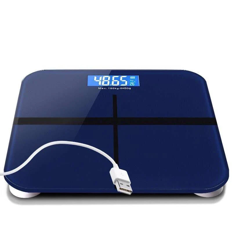 USB Charging Smart Body Weight Scale Blue