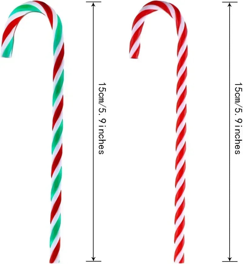 20-Piece Christmas Candy Cane Acrylic Xmas Tree Hanging Set