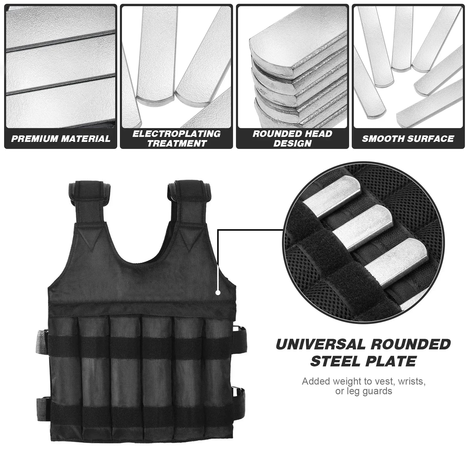 Adjustable Stainless Steel Weight Plates for Gym fitness