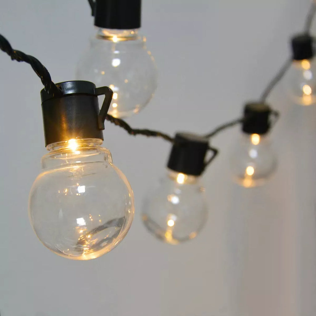 G50 LED Fairy String Lights - Outdoor Garden Patio Christmas Decor (5m, Warm White/Clear)