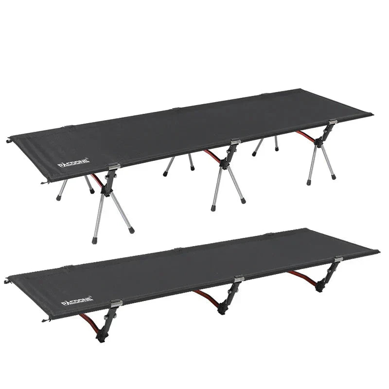 Lightweight Camping Cot Collapsible Sleeping Bed Black