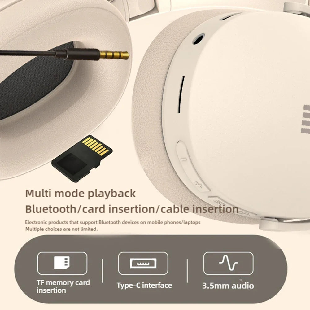 Wireless Bluetooth Over-Ear Headphone Beige