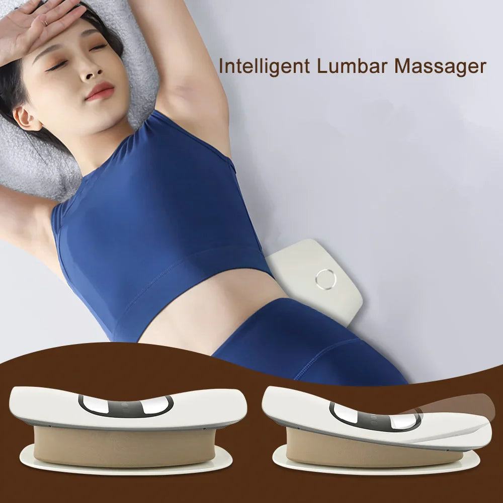 Electric Lumbar Traction Massager Back And Waist Spine Support White