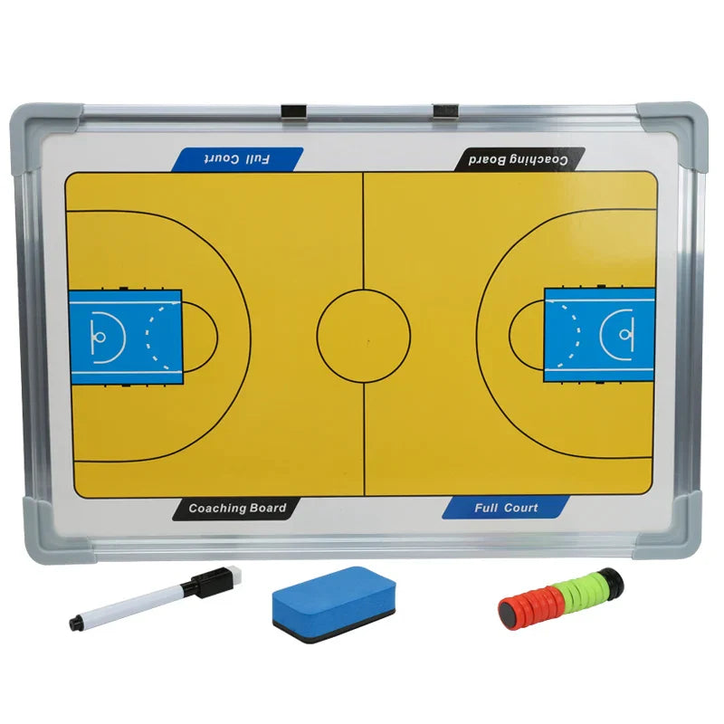 Professional Magnetic Basketball Coaching Board – Double-Sided Aluminum Alloy Tactical Board