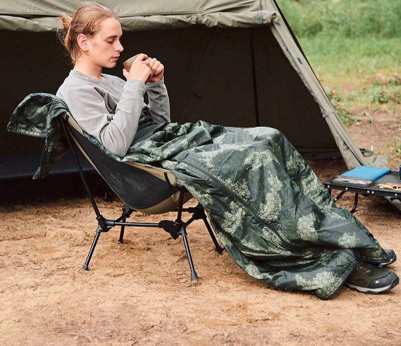 Camouflage Ultralight Waterproof Sleeping Bag  Splicable 3-Season Green