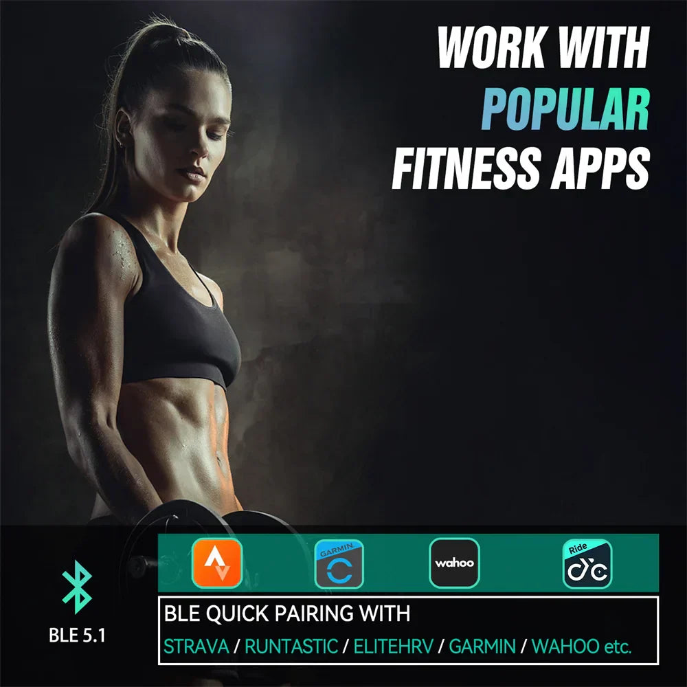 Heart Rate Monitor Armband Bluetooth 5.1 ANT Fitness Sensor Black