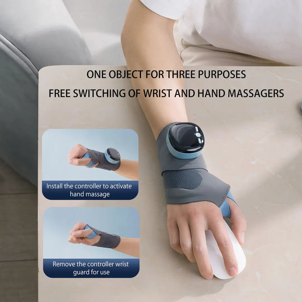 Electric Heating Wrist Massager with 5-Level Grey