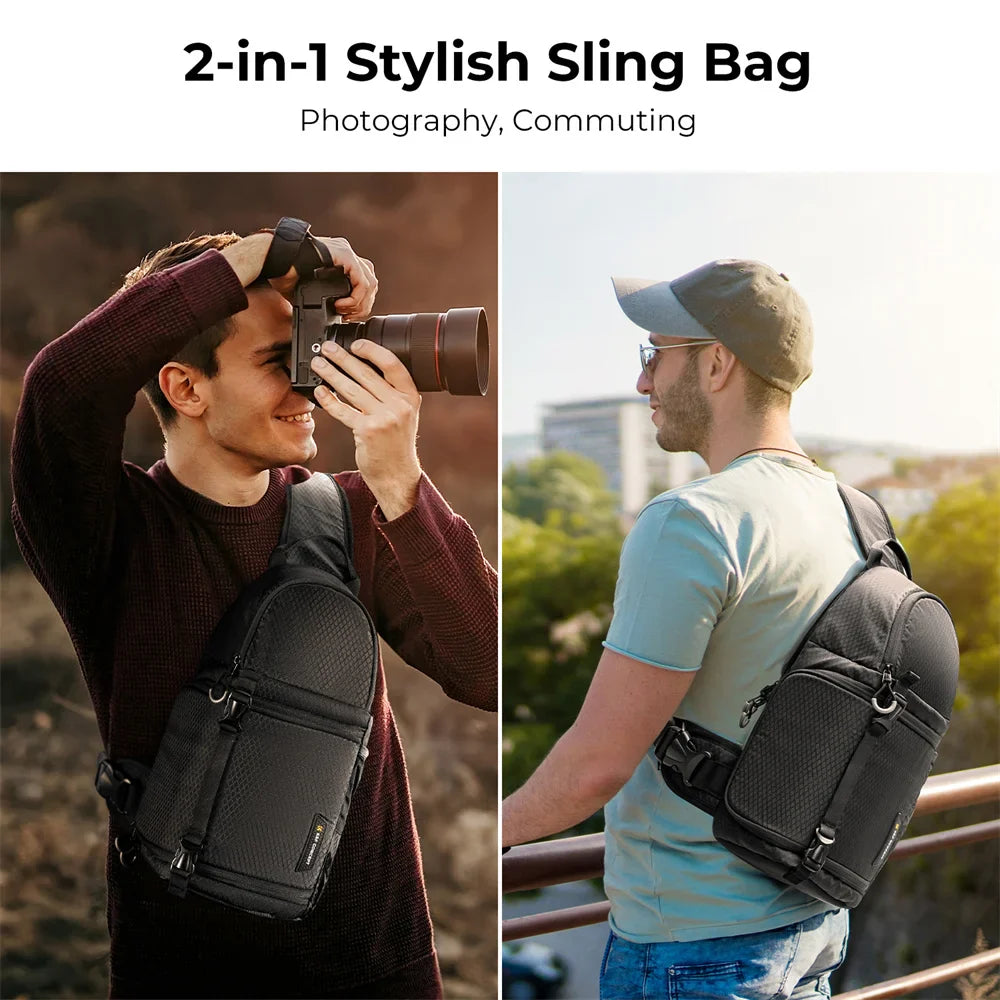 10L Camera Sling Backpack Black