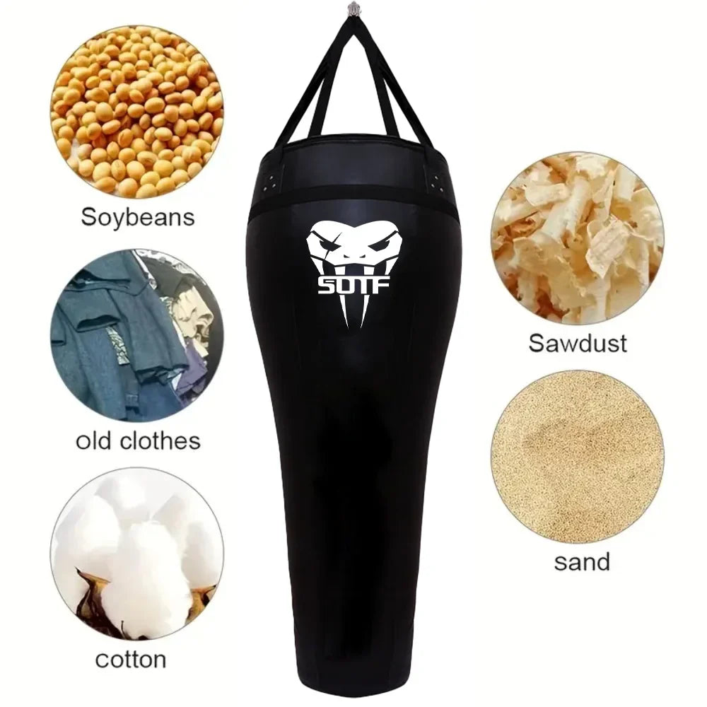 Bounce Back Punching Bag – Foldable Boxing Sandbag with Chain Hook