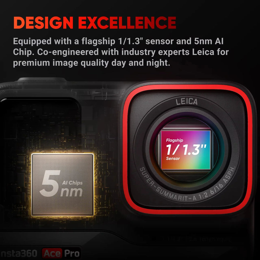 4K Action Camera Sensor Dual Stabilization Black