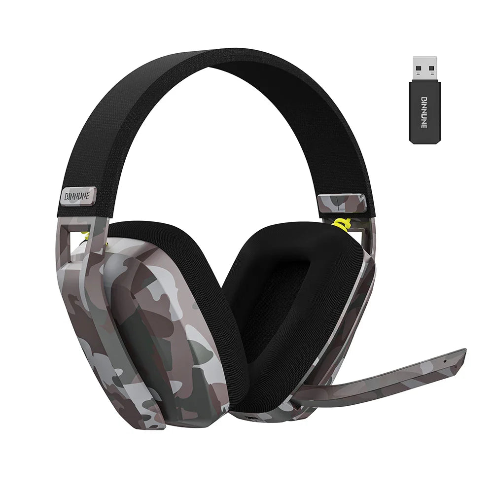 Wireless Gaming Headset with Mic Camouflage