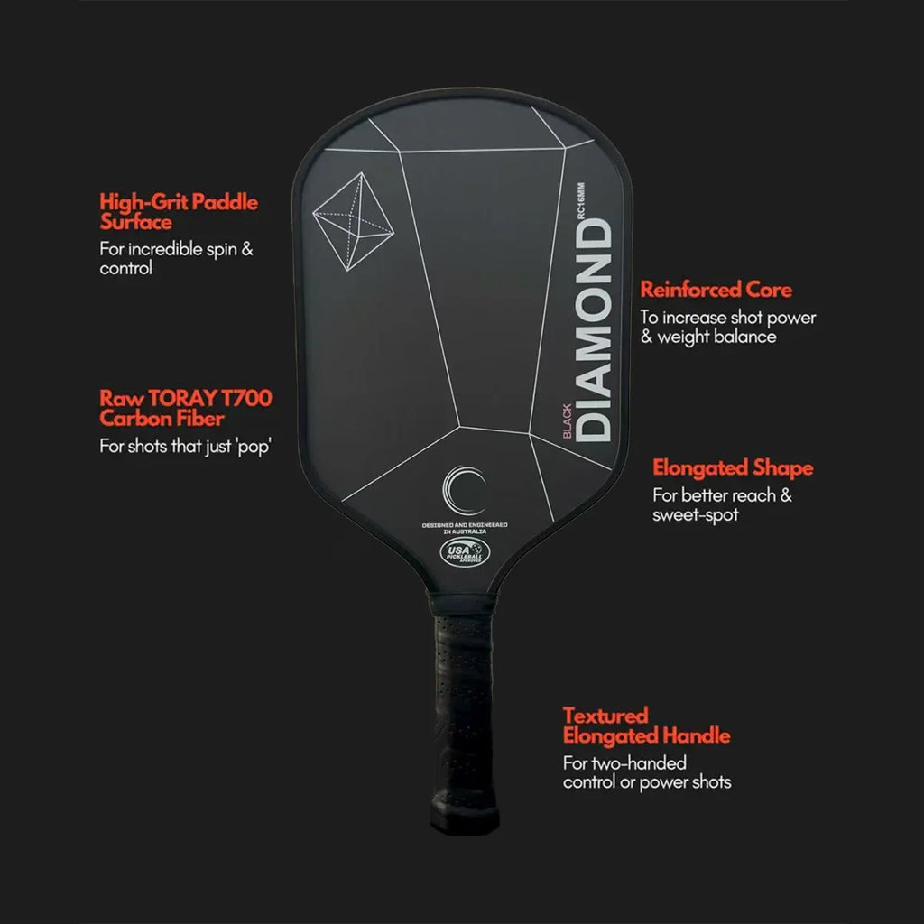 16mm T700 Carbon Fiber Pickleball Paddle with Textured Surface