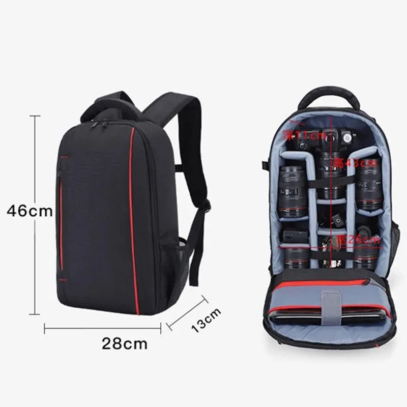 Professional Waterproof Camera Backpack Red