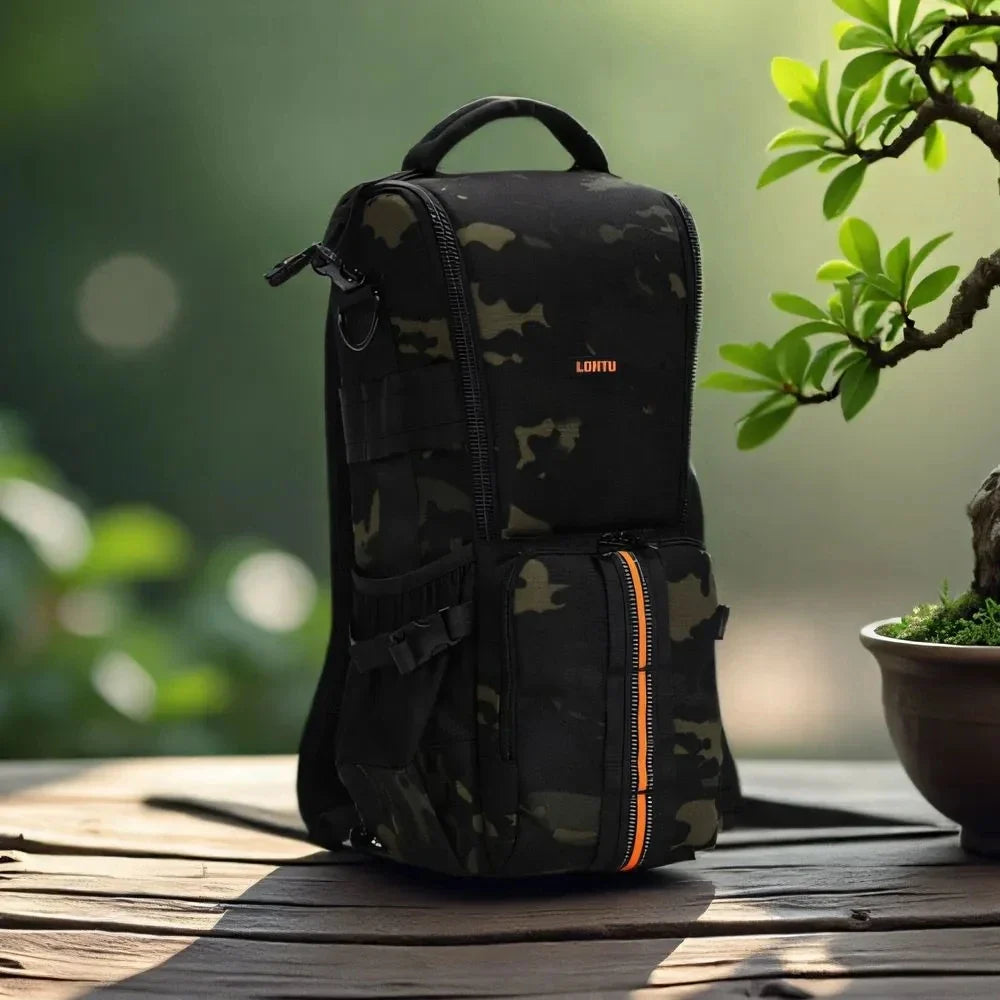 Waterproof Photography Camera Backpack Black