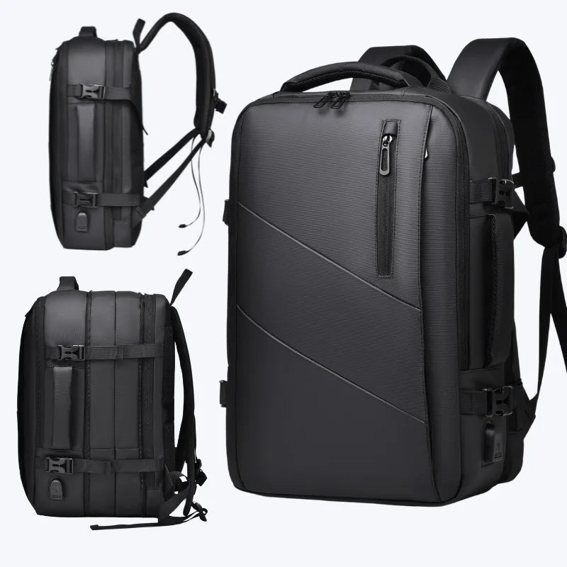 Laptop Backpack with USB Port Black