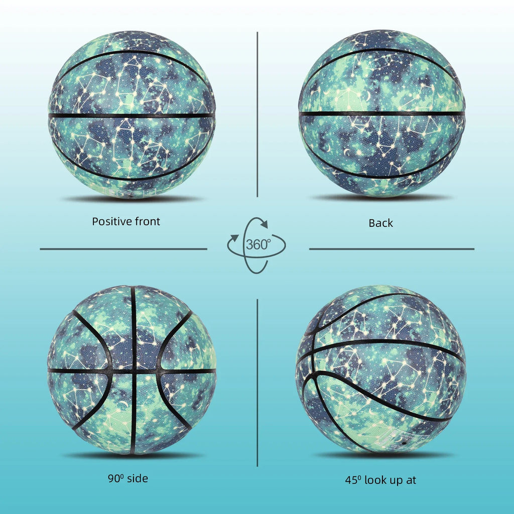Glow-in-the-Dark Size 7 Basketball – PU Leather Indoor & Outdoor Training Ball